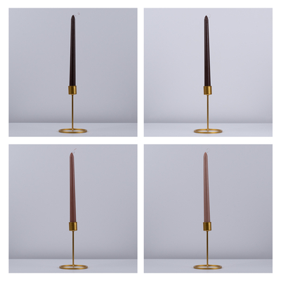 GloboStar® MOCHA-CREAM 35211 ΣΕΤ 4 Αρωματικά Κεριά Κηροπηγίου Παραφίνης με Άρωμα Σοκολάτα - Καφές Πολύχρωμα Μ2 x Π2 x Υ25cm