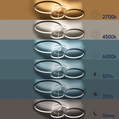 GloboStar® NEMESIS 61110 Φωτιστικό Οροφής Δαχτυλίδι-Κύκλος LED CCT 98W 11858lm 360° AC 220-240V - Εναλλαγή Φωτισμού μέσω Τηλεχειριστηρίου All In One Ψυχρό 6000k+Φυσικό 4500k+Θερμό 2700k Dimmable Φ25+35+45cm+BackLight - Χρυσό Βούρτσας - 3 Years Warranty