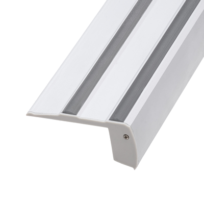 GloboStar® STAIR-PROFILE 70842-3M Προφίλ Αλουμινίου - Βάση & Ψύκτρα Ταινίας LED με Λευκό Γαλακτερό Κάλυμμα - Χρήση σε Σκαλοπάτια - Πατητό Κάλυμμα - Ασημί - 3 Μέτρα - Μ300 x Π8 x Υ3.2cm