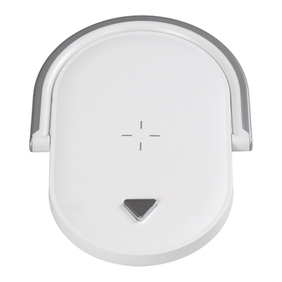 GloboStar® ECLIPSE 76559 Μοντέρνο Επιτραπέζιο Φωτιστικό Πορτατίφ LED 15W 1200lm 180° AC 230V - με Ασύρματη Φόρτιση - Wireless Charger - Διακόπτη Αφής με 3 Εντάσεις Φωτισμού Φυσικό Λευκό 4500K Dimmable - Μ17 x Π13 x Υ10 - Λευκό