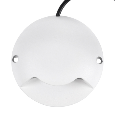 GloboStar® STEP-LUNA 90620 Επιφανειακό Φωτιστικό Σκαλοπατιού - Διαδρόμου LED 3W 345lm 10° DC 24V Αδιάβροχο IP65 Φ12 x Υ3cm Φυσικό Λευκό 4500K - Λευκό - 3 Years Warranty