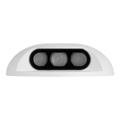 GloboStar® STEP-LUNA 90621 Επιφανειακό Φωτιστικό Σκαλοπατιού - Διαδρόμου LED 6W 600lm 10° DC 24V Αδιάβροχο IP65 Φ12 x Υ3cm Πολύχρωμο RGB DMX512 - Λευκό - 3 Years Warranty