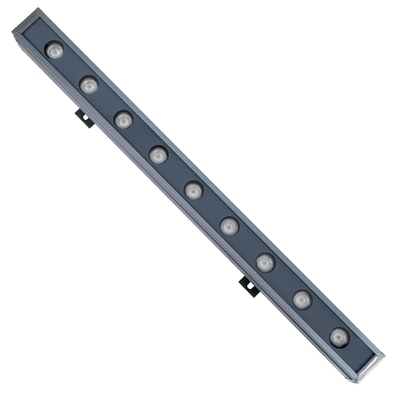 GLOBOSTAR® WASHER-NAIA 90177 Μπάρα Φωτισμού Wall Washer LED 18W 1530lm 30° DC 24V Αδιάβροχο IP65 Πολύχρωμο RGBW Dimmable DMX512 - Γκρι Ανθρακί - Μ50 x Π4 x Υ5cm - 3 Χρόνια Εγγύηση