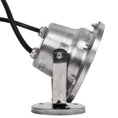 GloboStar® UNDERWATER-DINA 90677 Υποβρύχιο Φωτιστικό Σποτ Ειδικό για Σιντριβάνια LED 9W 945lm 30° DC 24V Αδιάβροχο IP68 Φ12 x Υ14cm Πολύχρωμο RGBW DMX512 - Ανοξείδωτο Ατσάλι - 3 Χρόνια Εγγύηση