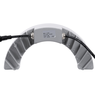 GLOBOSTAR® TREELIGHT-WINA 90681 Κυρτή Μπάρα Φωτισμού Wall Washer για Φυτά - Δέντρα LED 12W 1320lm 30° DC 24V Αδιάβροχο IP65 Θερμό Λευκό 2700K Dimmable - Γκρι Ανθρακί - Μ23.5 x Π7.5 x Υ12cm - 3 Χρόνια Εγγύηση