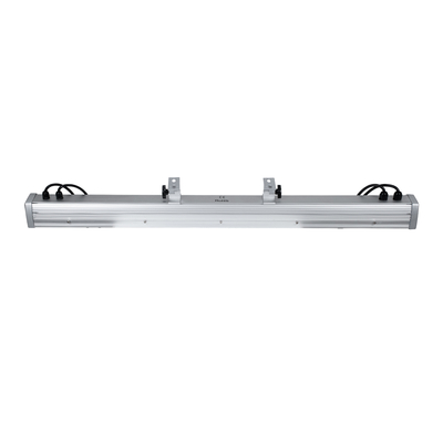 GloboStar® WASHER-DAIA S-90995 Μπάρα Φωτισμού Wall Washer LED 54W 5400lm 30° AC 230V Αδιάβροχο IP65 Μ100 x Π7.5 x Υ7cm Πολύχρωμο RGB DMX512 Display on Body - Ασημί