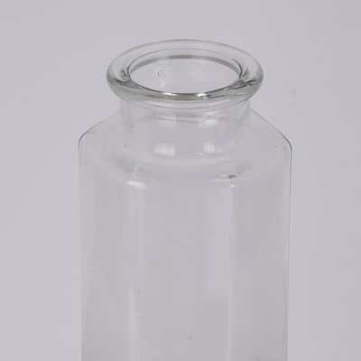 GloboStar® LUCY 35618 Διακοσμητικό Βάζο Γυάλινο Διάφανο με Σχοινί Φ5.8 x Υ19.6cm