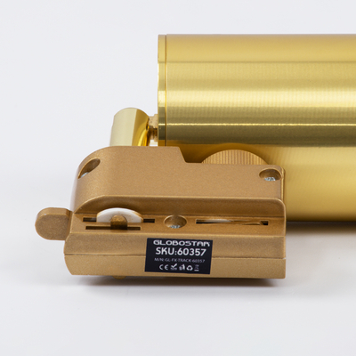 GloboStar® LEO 60357 Μοντέρνο Φωτιστικό Οροφής Σποτ Μονόφωτο 1 x GU10 IP20 Χρυσό Αλουμίνιο - Μ6 x Π6 x Υ19cm - 5 Χρόνια Εγγύηση