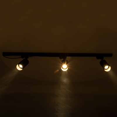 GloboStar® LEO 60359 Μοντέρνο Φωτιστικό Οροφής Ράγα Τρίφωτο 3 x GU10 IP20 Χρυσό Αλουμίνιο - Μ100 x Π6 x Υ20cm - 5 Χρόνια Εγγύηση