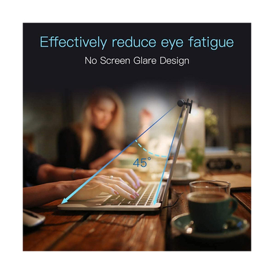 GloboStar® 76552 E-READING LIGHT Φωτιστικό Οθόνης με Χειριστήριο LED 5W 565lm 120° AC 5V IP20 CCT Θερμό Λευκό 2700K - Φυσικό Λευκό 4500K - Ψυχρό Λευκό 6000K Dimmable Μαύρο Πλαστικό Μ26 x Π4.5 x Υ4.5cm - 2 Xρόνια Εγγύηση