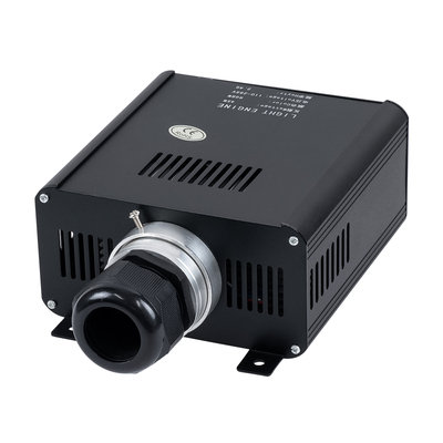 GloboStar® 79612 Μηχανή Οπτικής Ίνας Μονής Κεφαλής - Fiber Optic Light Machine Single Head LED 45W AC 220-240V με Ασύρματο Χειριστήριο RF 2.4Ghz Μ14 x Π26 x Υ8.5cm RGBW - 2 Years Warranty