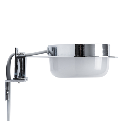 GloboStar® KIARA 60402 Μοντέρνο Φωτιστικό Τοίχου - Απλίκα Καθρέπτη Μπάνιου με 3 Τρόπους Τοποθέτησης LED 5W 560lm 120° AC 220-240V IP44 Μ10 x Π13 x Υ3cm - Φυσικό Λευκό 4500K - Χρώμιο Νίκελ - 3 Χρόνια Εγγύηση