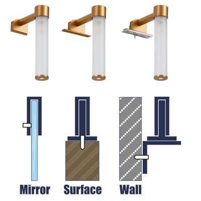 GloboStar® ELSA 60407 Μοντέρνο Φωτιστικό Τοίχου - Απλίκα Καθρέπτη Μπάνιου - Πίνακα 1 x G9 360° AC 220-240V IP44 Μ3.5 x Π13.5 x Υ20cm - Χάλκινο - 5 Χρόνια Εγγύηση