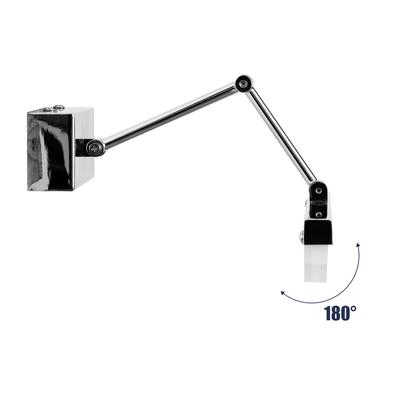 GloboStar® MARA 60447 Μοντέρνο Φωτιστικό Τοίχου - Απλίκα Καθρέπτη Μπάνιου - Πίνακα LED 12W 1400lm 120° AC 220-240V IP44 Μ60 x Π15 x Υ13cm - Φυσικό Λευκό 4500K - Χρώμιο Νίκελ - 3 Χρόνια Εγγύηση