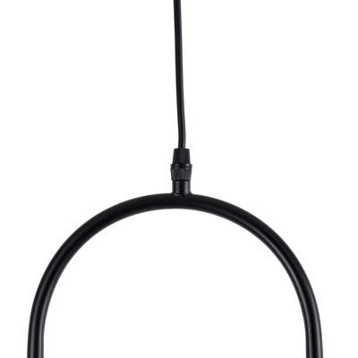 GloboStar® HAMBURG 00591 Μοντέρνο Κρεμαστό Φωτιστικό Μπάλα Μονόφωτο 1 x E14 IP20 Μαύρο Μέταλλο με Λευκό Γυαλί - Μ25 x Π20 x Υ50cm