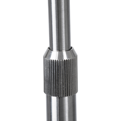 GloboStar® PRAGUE 00990 Μοντέρνο Επιδαπέδιο Φωτιστικό Μονόφωτο 1 x E27 IP20 Ασημί Αλουμίνιο με Μαύρο Μάρμαρο - Μ210 x Π45 x Υ220cm