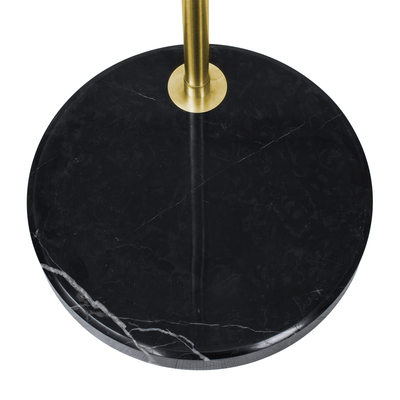 GloboStar® PRAGUE 00992 Μοντέρνο Επιδαπέδιο Φωτιστικό Μονόφωτο 1 x E27 IP20 Χρυσό Αλουμίνιο με Μαύρο Μάρμαρο - Μ210 x Π45 x Υ220cm