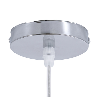 GloboStar® CALERO 01711 Boho Κρεμαστό Φωτιστικό Πλέγμα Μονόφωτο 1 x E27 IP20 Μπεζ Ξύλο - Μ30 x Π30 x Υ70cm