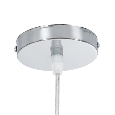 GloboStar® HIBISCUS 01781 Boho Κρεμαστό Φωτιστικό Πλέγμα Μονόφωτο 1 x E27 IP20 Μπεζ Ξύλο - Μ100 x Π100 x Υ100cm