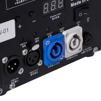 GloboStar® 51148 SIRENS Επαγγελματική Επιδαπέδια Μηχανή Cold Sparkle Machine - Fountain Εφέ με Άκαυστες Σπίθες 600W AC 220V-240V DMX512 Display on Body - Μαύρο - L18 x W16.5 x H24cm