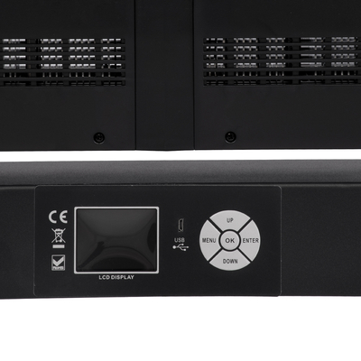 GloboStar® 51168 SPHINX Επαγγελματική Κινούμενη Μπάρα Φωτισμού DIGITAL MATRIX PIXEL LED 480W AC 220V-240V 4IN1 BEAM - WASH - SPOT - ZOOM 5° - 35° OSRAM LED DMX512 Display on Body RGBW - Μαύρο - L102 x W10 x H16.5cm