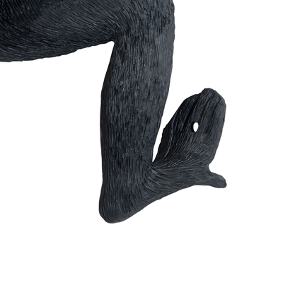 GloboStar® APES 01804 Μοντέρνο Επιτοίχιο Φωτιστικό Απλίκα Μονόφωτο 1 x E27 IP20 Μαύρο Πλαστικό - Μ34 x Π31 x Υ61cm