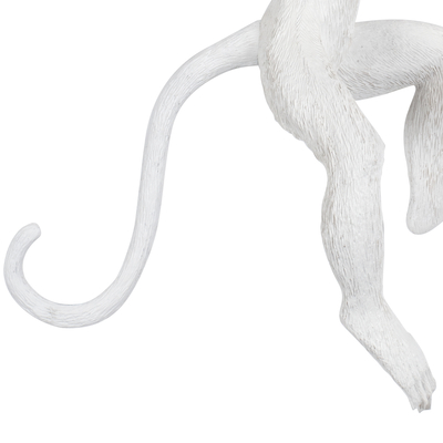 GloboStar® APES 01805 Μοντέρνο Επιτοίχιο Φωτιστικό Απλίκα Μονόφωτο 1 x E27 IP20 Λευκό Πλαστικό - Μ34 x Π31 x Υ61cm