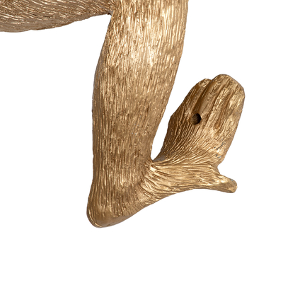 GloboStar® APES 01806 Μοντέρνο Επιτοίχιο Φωτιστικό Απλίκα Μονόφωτο 1 x E27 IP20 Χρυσό Πλαστικό - Μ34 x Π31 x Υ61cm