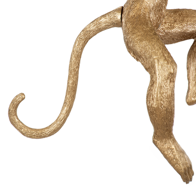 GloboStar® APES 01806 Μοντέρνο Επιτοίχιο Φωτιστικό Απλίκα Μονόφωτο 1 x E27 IP20 Χρυσό Πλαστικό - Μ34 x Π31 x Υ61cm