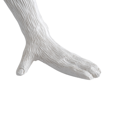 GloboStar® APES 01808 Μοντέρνο Φωτιστικό Πορτατίφ Λαμπατέρ Μονόφωτο 1 x E27 Λευκό Φιγούρα L30 x W27 x H30cm