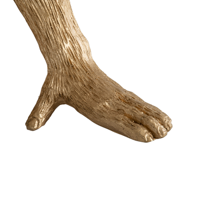 GloboStar® APES 01809 Μοντέρνο Φωτιστικό Πορτατίφ Λαμπατέρ Μονόφωτο 1 x E27 Χρυσό Φιγούρα L30 x W27 x H30cm