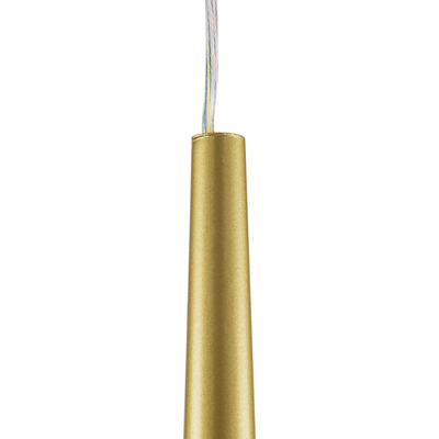 GloboStar® TEARS 61310 Κρεμαστό Φωτιστικό Οροφής Design LED CCT 3W 330lm 180° AC 220-240V - Εναλλαγή Φωτισμού μέσω Διακόπτη On/Off All In One Ψυχρό 6000k+Φυσικό 4500k+Θερμό 2700k Φ3.2 x Υ51.5cm - Χρυσό Βούρτσας - 3 Years Warranty