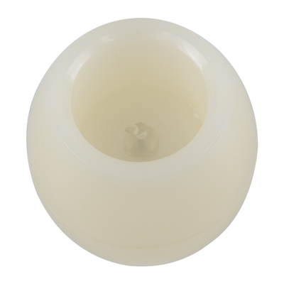 GloboStar® CANDLE 79548 ΣΕΤ 2 x Διακοσμητικά Realistic Κεράκια με LED Εφέ Κινούμενης Φλόγας - Μπαταρίας 2 x CR2032 Μπλε Μπεζ D6 x H5cm