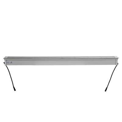 GloboStar® UNDERGROUND-PASSAGGIO 90197 Χωνευτό Φωτιστικό Wall Washer Δαπέδου LED 24W 2040lm 10° DC 24V Αδιάβροχο IP68 με Ρυθμιζόμενη Γωνία Φωτισμού L108 x W9 x H7.5cm RGBW DMX512 - Ανοξείδωτο Ατσάλι - 3 Years Warranty