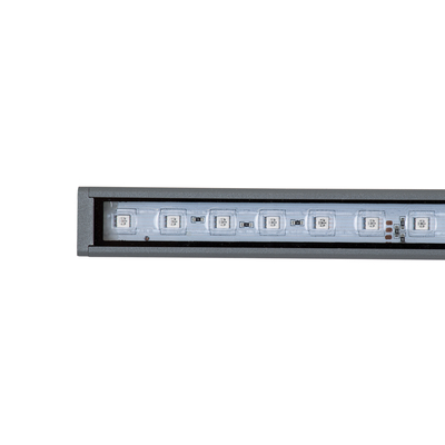 GloboStar® DIGI-BAR 90210 Ψηφιακή Μπάρα Φωτισμού Wall Washer Digital Pixel Facade Tuber Bar LED 12W 720lm 90° DC 24V Αδιάβροχο IP65 L100 x W3.2 x H3cm RGB DMX512 - Ασημί με Διάφανο Κάλυμμα - 3 Years Warranty