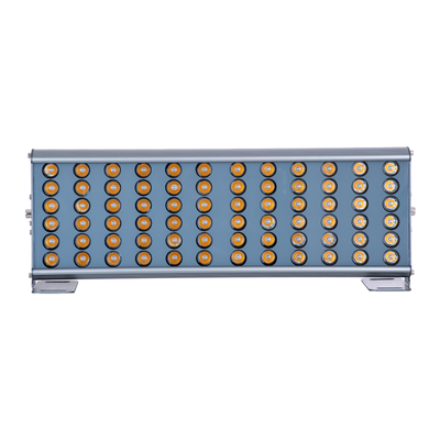 GloboStar® FLOOD-TENA 90221 Προβολέας Wall Washer για Φωτισμό Κτιρίων LED 72W 6480lm 10° DC 24V Αδιάβροχο IP65 L46.5 x W7 x H16.5cm Θερμό Λευκό 2700K - Ασημί - 3 Years Warranty