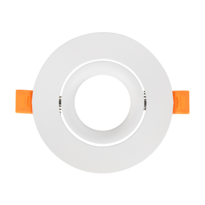 GloboStar® OMEGA 60634 Χωνευτό Κινούμενο Στρόγγυλο Σποτ Οροφής για Λάμπα MR16/GU10 - IP20 - Χυτό Αλουμίνιο - Φ10.5 x Υ2.2cm - Λευκό - 5 Years Warranty