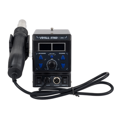 GloboStar® 79972 Ψηφιακός Σταθμός Συγκόλλησης 2in1 με Ψηφιακή Οθόνη - Κολλητήρι - Πιστόλι Θερμού Αέρα Hot Air Soldering Welding Gun και PID Προγραμματιζόμενο Σύστημα Ελέγχου Θερμοκρασίας - 1200W