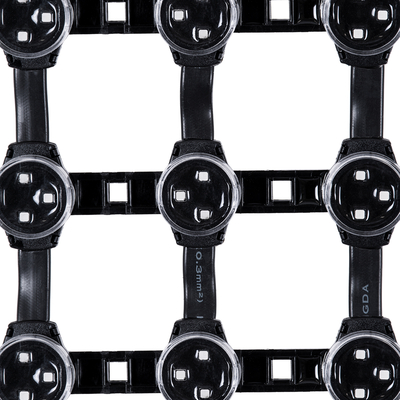 GloboStar® 90143 Digital Pixel Addressable Facade Soft Net Panel - Ψηφιακό Εύκαμπτο Δίχτυ Πάνελ Πρόσοψης Κτιρίων LED SMD 3535 300W/m2 400LED/m2 400PIXEL/m2 SPI/TTL Protocol IC UCS512B 18000lm/m2 120° DC 12V IP67 RGB - Μαύρο Σώμα - Μ100 x Π100 x Υ1.7cm