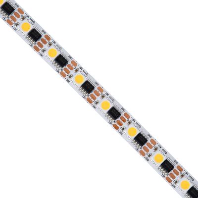 GloboStar® 90603 Digital Pixel Addressable Strip 4 PIN - Ψηφιακή Ταινία LED SMD 5050 14W/m 60LED/m 60PIXEL/m SPI/TTL Protocol IC TM1908 1296lm/m 120° DC 12V IP20 Θερμό Λευκό 2700K - Λευκό Σώμα - Μ500 x Π10 x Υ2mm - Συσκευασία 5 Μέτρων - 5 Χρόνια Εγγύηση