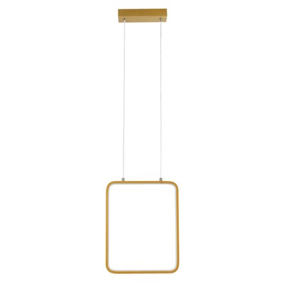 GloboStar® NEROBA 61305 Κρεμαστό Φωτιστικό Οροφής Linear Design LED CCT 18W 1980lm 360° AC 220-240V - Εναλλαγή Φωτισμού μέσω Διακόπτη On/Off All In One Ψυχρό 6000k+Φυσικό 4500k+Θερμό 2700k Μ29 x Π2 x Υ36cm - Χρυσό Βούρτσας - 3 Years Warranty