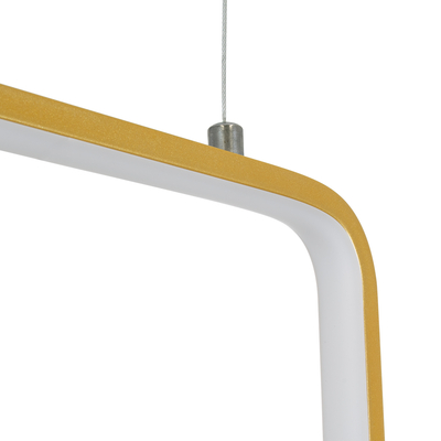 GloboStar® NEROBA 61305 Κρεμαστό Φωτιστικό Οροφής Linear Design LED CCT 18W 1980lm 360° AC 220-240V - Εναλλαγή Φωτισμού μέσω Διακόπτη On/Off All In One Ψυχρό 6000k+Φυσικό 4500k+Θερμό 2700k Μ29 x Π2 x Υ36cm - Χρυσό Βούρτσας - 3 Years Warranty