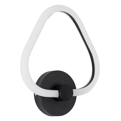 GloboStar® REGINA 61341 Φωτιστικό Τοίχου - Απλίκα Design LED CCT 8W 960lm 360° AC 220-240V - Εναλλαγή Φωτισμού μέσω Διακόπτη On/Off All In One Ψυχρό 6000k+Φυσικό 4500k+Θερμό 2700k Μ25 x Π7 x Υ28.5cm - Μαύρο - 3 Years Warranty