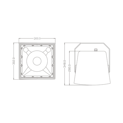 GloboStar® FDB LT208PT 98008 Facilities Speaker - Παθητικό Ηχείο Εγκαταστάσεων Επιτοίχιο με Μετασχηματιστή 100V & 8Ω - 150W RMS (600W Peak) - 1 x 8 Inches LF & 1 x 1 Inches HF - Αδιάβροχο IP56 - Λευκό - Μ30 x Π28 x Υ32cm