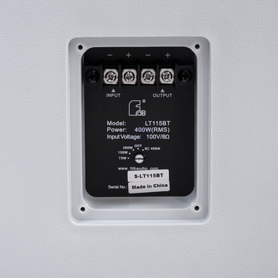 GloboStar® FDB LT115BT 98011 Facilities Speaker - Παθητικό Ηχείο Subwoofer Εγκαταστάσεων Επιτοίχιο με Μετασχηματιστή 100V & 8Ω - 400W RMS (1600W Peak) - 1 x 15 Inches LF - Αδιάβροχο IP56 - Λευκό - Μ49 x Π50 x Υ52cm