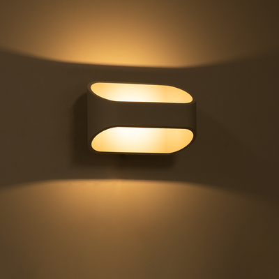 GloboStar® EDEN 60666 Φωτιστικό Τοίχου - Απλίκα Αρχιτεκτονικού Φωτισμού Εσωτερικού Χώρου Up & Down LED 10W 950lm 60° AC 220-240V IP20 Μ16 x Π10.5 x Υ9cm - Θερμό Λευκό 2700K - Λευκό - Bridgelux Chip - 3 Years Warranty