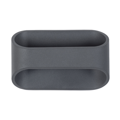 GloboStar® EDEN 60667 Φωτιστικό Τοίχου - Απλίκα Αρχιτεκτονικού Φωτισμού Εσωτερικού Χώρου Up & Down LED 10W 1000lm 60° AC 220-240V IP20 Μ16 x Π10.5 x Υ9cm - Φυσικό Λευκό 4500K - Γκρι Ανθρακί - Bridgelux Chip - 3 Years Warranty