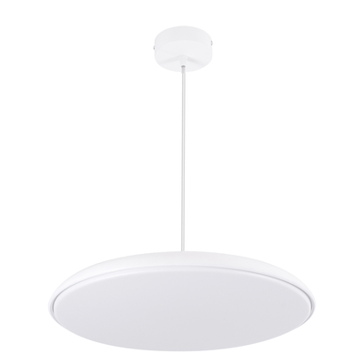 GloboStar® BARON 61255 Κρεμαστή Πλαφονιέρα Οροφής LED CCT 24W 2880lm 120° AC 220-240V - Εναλλαγή Φωτισμού μέσω Διακόπτη On/Off All In One Ψυχρό 6000k+Φυσικό 4500k+Θερμό 2700k Φ40 x Υ10cm - Λευκό - 3 Years Warranty