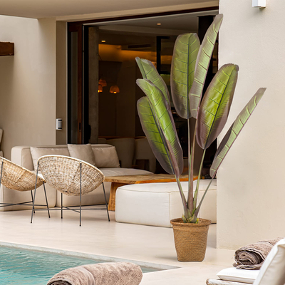 GloboStar® Artificial Garden BLOODY BANANA TREE 20118 - Τεχνητό Διακοσμητικό Φυτό Αιματόφυλλη Μπανανιά - Μπανανόδεντρο Υ190cm