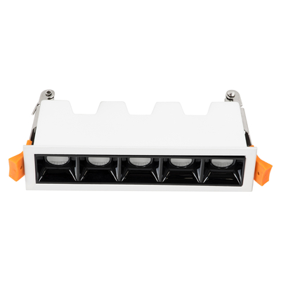 GloboStar® LUMINAR SUPERIOR 60319 Χωνευτό LED Spot Downlight TrimLess 10W 1350lm 36° AC 220-240V IP20 Μ14.8 x Π4.3 x Υ4.5cm - Λευκό με Μαύρο Κάτοπτρο - Θερμό Λευκό 2700K - Bridgelux High Lumen Chip Gen2 - TÜV Certified Driver - 5 Years Warranty